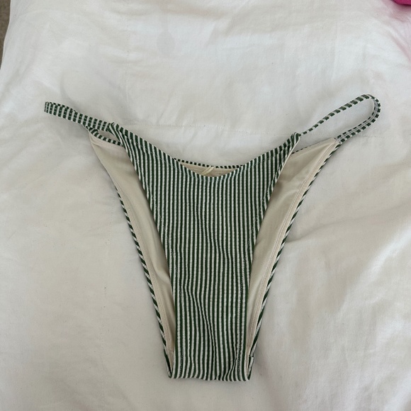 Zulu & Zephyr Other - Zulu & Zephyr Green Stripped High Waisted Bikini Bottoms Size 2